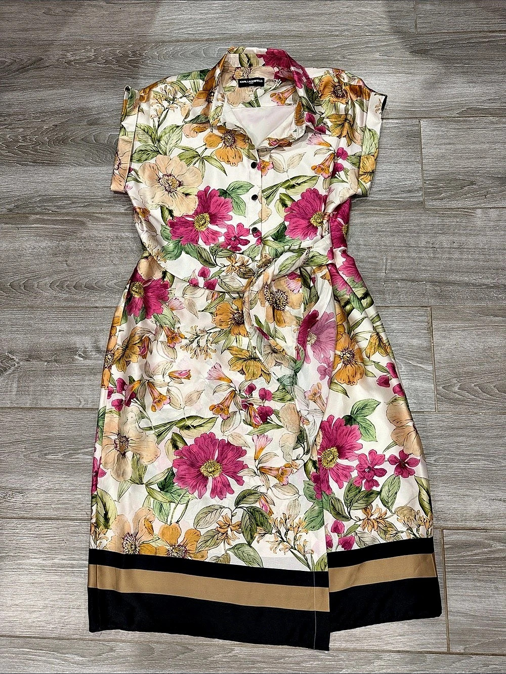 Karl Lagerfeld Floral Midi Dress Size 14